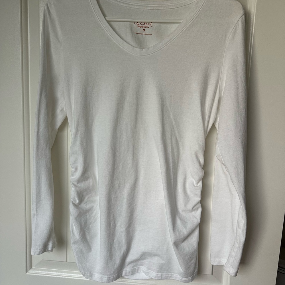Isabel Maternity by Ingrid & Isabel White Long Sleeve Tee